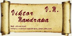 Viktor Mandrapa vizit kartica